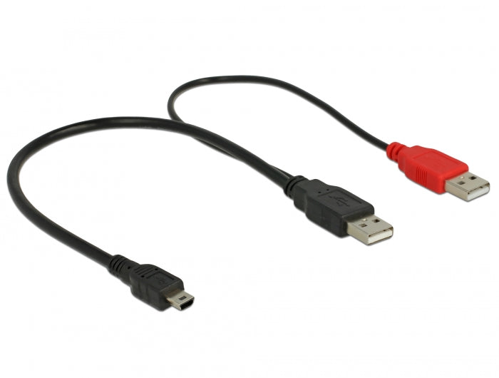 Delock 83178 Cable 2 X Usb 2.0-A Male > Usb Mini 5-Pin