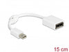 Delock 65427 Adapter Mini Displayport Male To Displayport Female 8K White