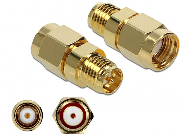 Delock 89977 Adapter Rp-Sma Plug To Rp-Sma Jack 10 Ghz