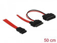 Delock 84418 Cable Slim Sata Female > Sata 7 Pin + Sata 15 Pin 5 V 50 Cm