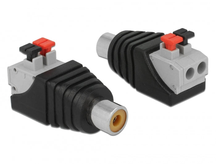 Delock 65565 Adapter Rca Female > Terminal Block With Push Button 2 Pin