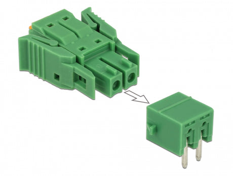 Delock 65952 Terminal Block Set For Pcb 2 Pin 3.81 Mm Pitch Horizontal