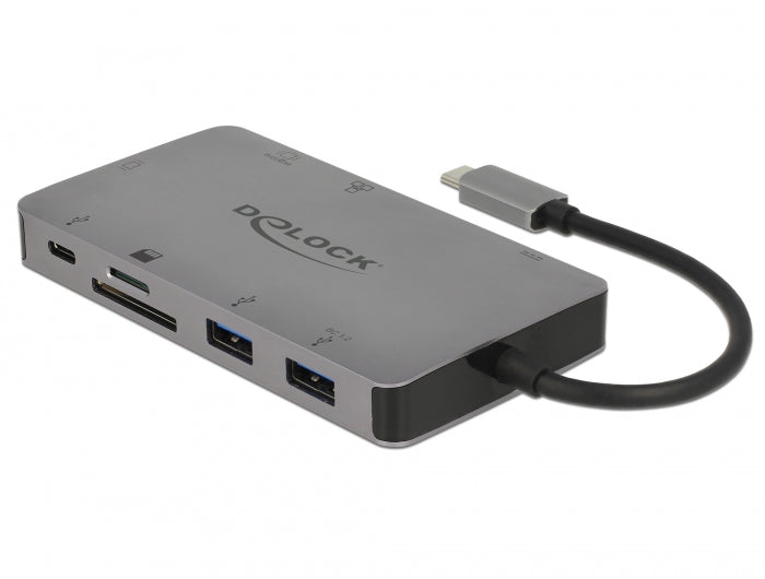 Delock 87735 Usb Type-C™ Docking Station 4K - Hdmi / Vga / Usb 3.1 / Sd / Lan