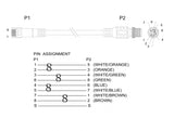 Delock 84923 Cable Rj45 Plug To M12 Plug 8 Pin A-Coded Cat.5E Sftp 2 M