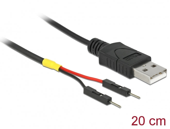 Delock 85401 Usb Power Cable Type-A To 2 X Pin Header Male Separate Power 20 Cm