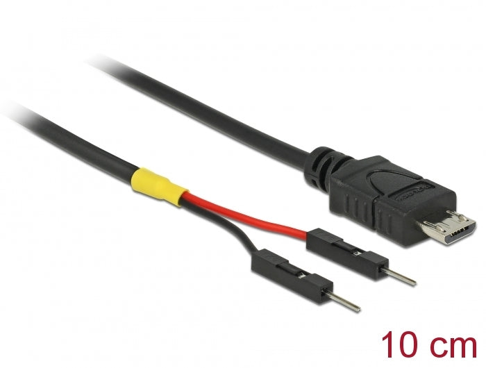 Delock 85406 Usb Power Cable Micro-B To 2 X Pin Header Male Separate Power