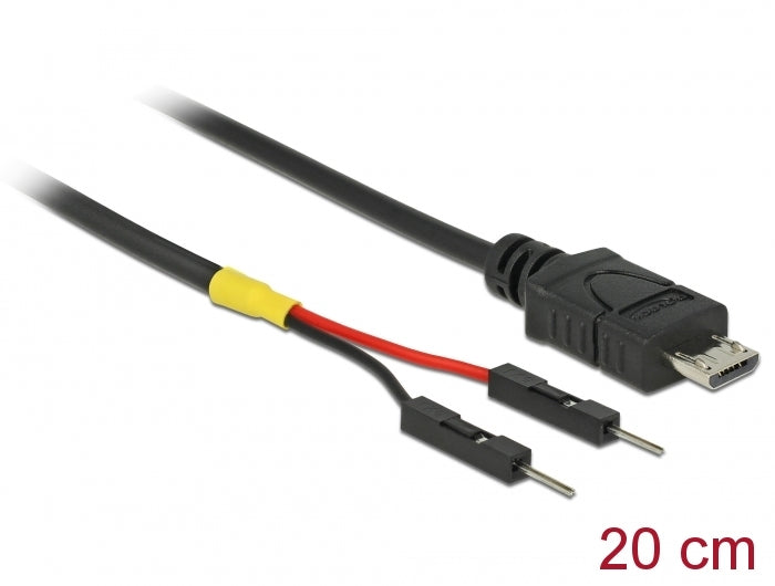 Delock 85407 Usb Power Cable Micro-B To 2 X Pin Header Male Separate Power