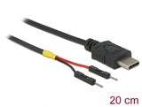 Delock 85419 Usb Power Cable Type-C To 2 X Pin Header Male Separate Power 20 Cm