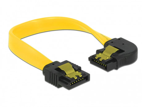 Delock 83957 Sata 6 Gb/S Cable Straight To Left Angled 10 Cm Yellow