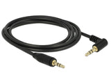 Delock 83756 Stereo Jack Cable 3.5 Mm 3 Pin Male > Male Angled 2 M Black