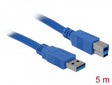 Delock 82582 Cable Usb 3.0 Type-A Male > Usb 3.0 Type-B Male 5 M Blue