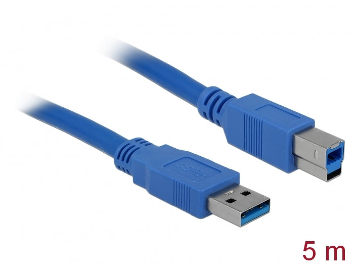 Delock 82582 Cable Usb 3.0 Type-A Male > Usb 3.0 Type-B Male 5 M Blue