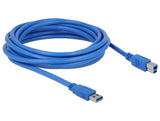 Delock 82582 Cable Usb 3.0 Type-A Male > Usb 3.0 Type-B Male 5 M Blue