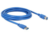 Delock 82581 Cable Usb 3.0 Type-A Male > Usb 3.0 Type-B Male 3 M Blue