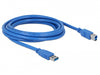 Delock 82581 Cable Usb 3.0 Type-A Male > Usb 3.0 Type-B Male 3 M Blue