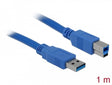 Delock 82580 Cable Usb 3.0 Type-A Male > Usb 3.0 Type-B Male 1 M Blue