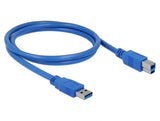 Delock 82580 Cable Usb 3.0 Type-A Male > Usb 3.0 Type-B Male 1 M Blue