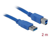 Delock 82434 Cable Usb 3.0 Type-A Male > Usb 3.0 Type-B Male 2.0 M Blue