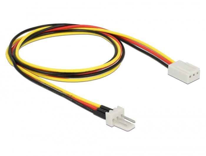 Delock 85752 Fan Power Cable 3 Pin Male To 3 Pin Female 60 Cm