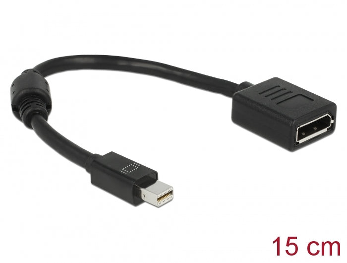 Delock 65554 Adapter Mini Displayport Male To Displayport Female 8K Black