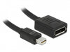 Delock 65554 Adapter Mini Displayport Male To Displayport Female 8K Black