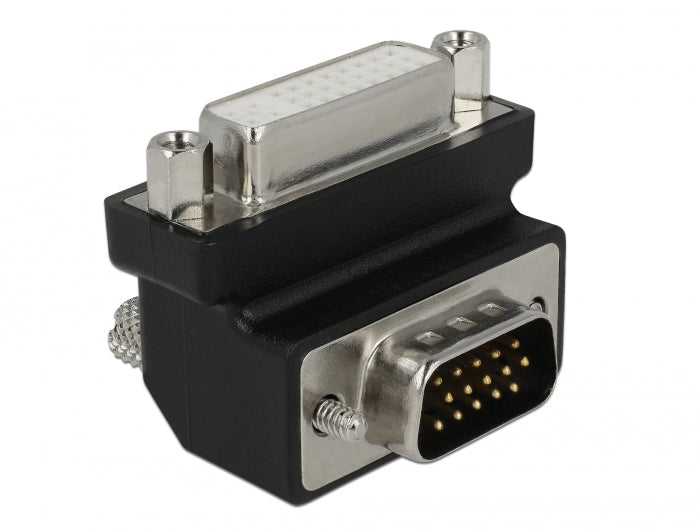 Delock 65425 Adapter Dvi 24+5 Pin Female > Vga 15 Pin Male 90° Angled