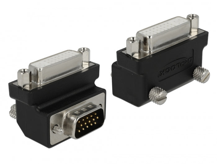 Delock 65425 Adapter Dvi 24+5 Pin Female > Vga 15 Pin Male 90° Angled