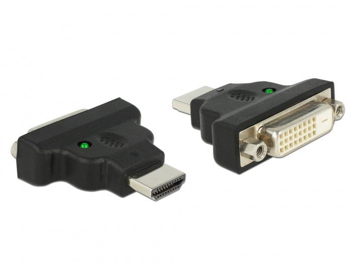 Delock 65020 Adapter Hdmi Male To Dvi 24+1 Pin Female With Led