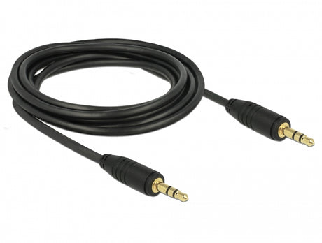 Delock 83748 Stereo Jack Cable 3.5 Mm 3 Pin Male > Male 3 M Black