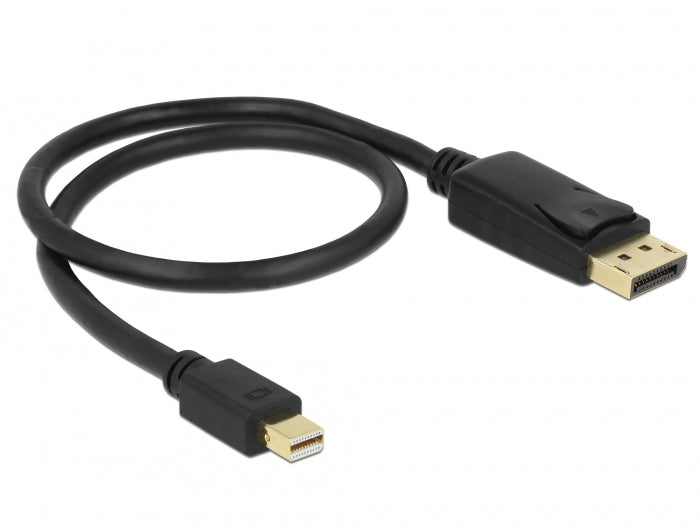 Delock 83984 Cable Mini Displayport 1.2 Male > Displayport Male 4K 60 Hz 0.5 M