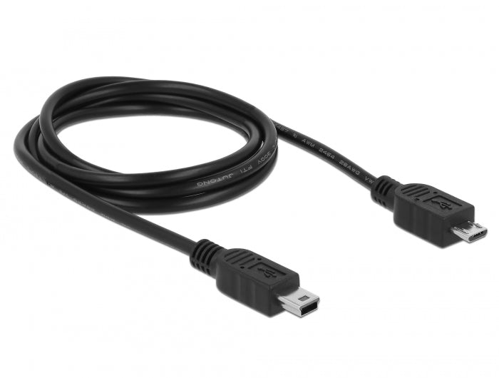 Delock 83177 Cable Usb 2.0 Micro-B Male > Usb Mini Male 1 M