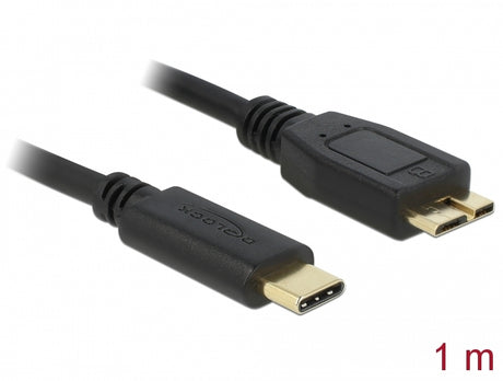 Delock 83677 Usb 10 Gbps Cable Usb Type-C™ Male To Usb Type Micro-B Male 1 M