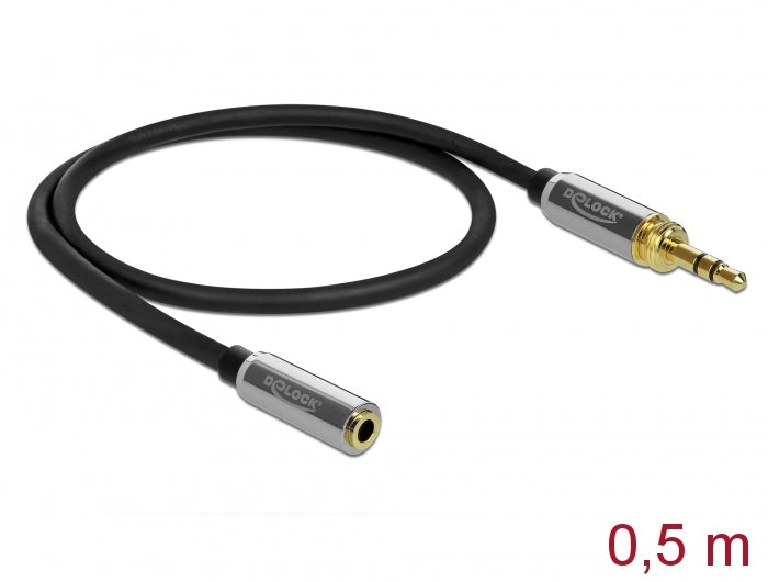 Delock 85779 Stereo Jack Extension Cable 3.5 Mm 3 Pin Male To Female