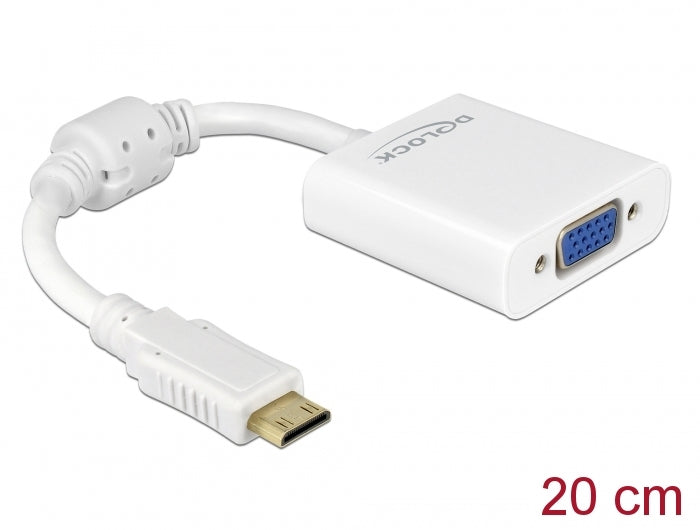 Delock 65348 Adapter Hdmi Mini-C Male > Vga Female White