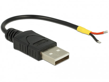 Delock 85250 Cable Usb 2.0 Type-A Male > 2 X Open Wires Power 10 Cm Raspberry