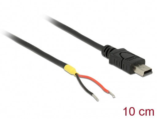 Delock 85251 Cable Usb 2.0 Mini-B Male > 2 X Open Wires Power 10 Cm Raspberry