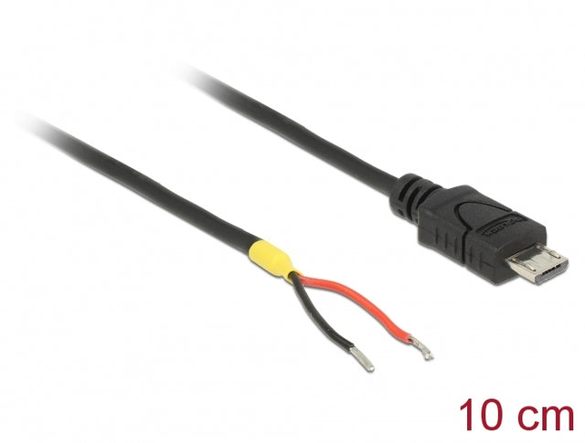 Delock 82697 Cable Usb 2.0 Micro-B Male > 2 X Open Wires Power 10 Cm Raspberry