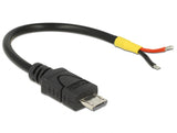 Delock 82697 Cable Usb 2.0 Micro-B Male > 2 X Open Wires Power 10 Cm Raspberry