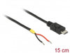 Delock 85306 Cable Usb 2.0 Micro-B Male > 2 X Open Wires Power 15 Cm Raspberry