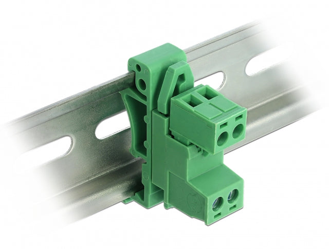 Delock 66078 Terminal Block Set For Din Rail 2 Pin With Pitch 5.08 Mm Angled