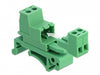 Delock 66078 Terminal Block Set For Din Rail 2 Pin With Pitch 5.08 Mm Angled