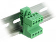 Delock 66079 Terminal Block Set For Din Rail 4 Pin With Pitch 5.08 Mm Angled