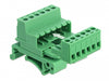 Delock 66080 Terminal Block Set For Din Rail 6 Pin With Pitch 5.08 Mm Angled