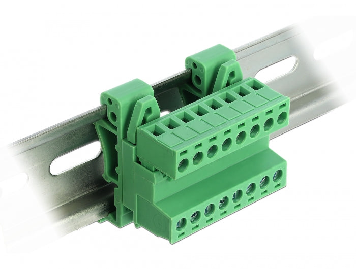 Delock 66081 Terminal Block Set For Din Rail 8 Pin With Pitch 5.08 Mm Angled