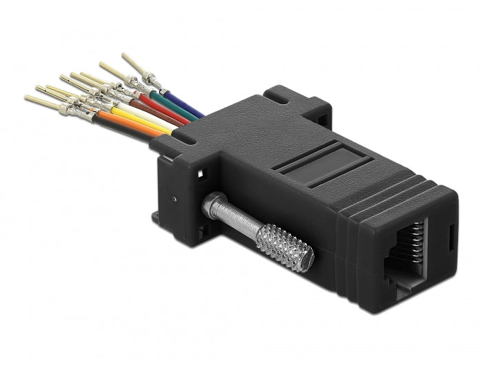 Delock 66166 D-Sub 9 Pin Male To Rj45 Female Assembly Kit Black