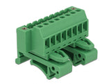 Delock 65940 Terminal Block Set For Din Rail 8 Pin With Screw Lock