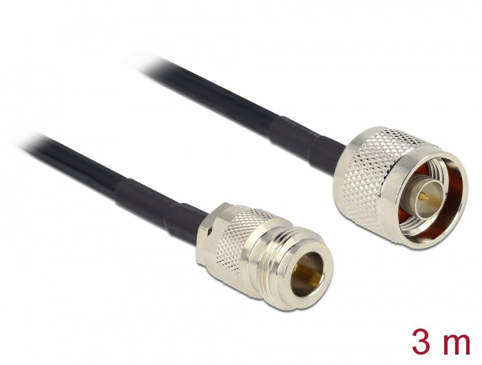 Delock 88682 Antenna Cable N Plug > N Jack Lmr195 Low Loss 3 M