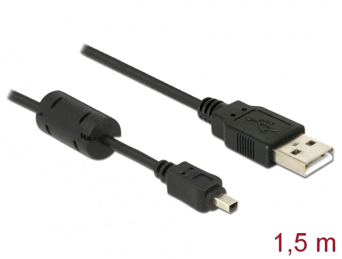 Delock 82113 Camera Cable Usb-B Mini 4 Pin Male To Usb-A 1,5 M Male