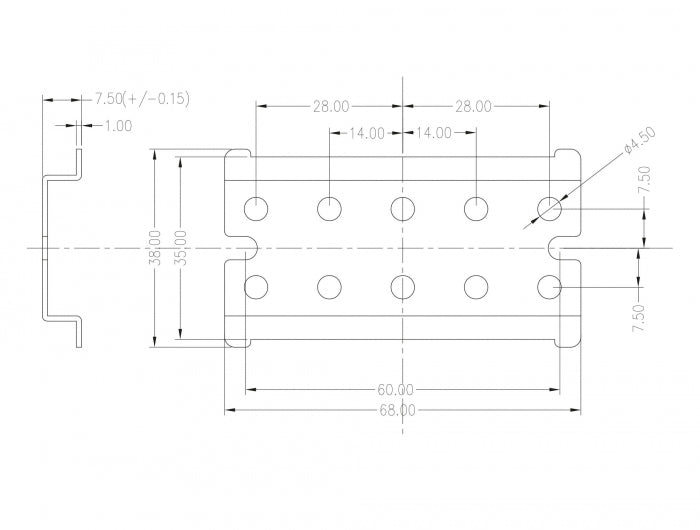 Delock 66083 Din Rail Stainless Steel With End Stop For Wall Mounting