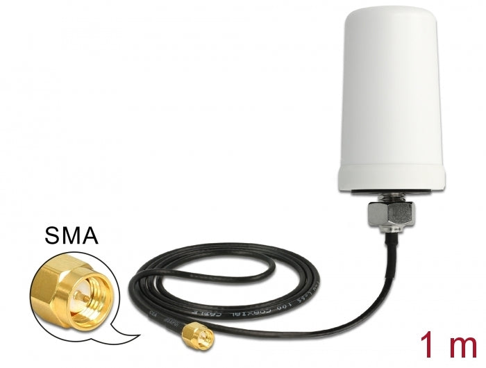 Delock 12545 Lte Antenna Sma Plug 1.7 - 2.0 Dbi Ula100 1 M Omnidirectional